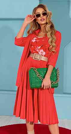 Костюм зі спідницею плісе великого розміру (42) Київ