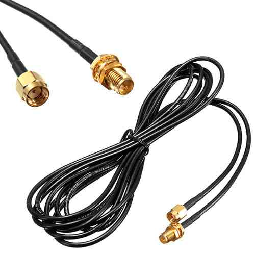 Кабель RP-SMA удлинитель 3м для Wi-Fi, коаксиальный 50 Ом, SMA мама-папа, антенна модема и роутера Киев