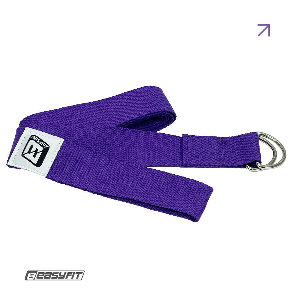 Ремінь для йоги EasyFit з петлею (фіолетовий) Коломия - фото 1
