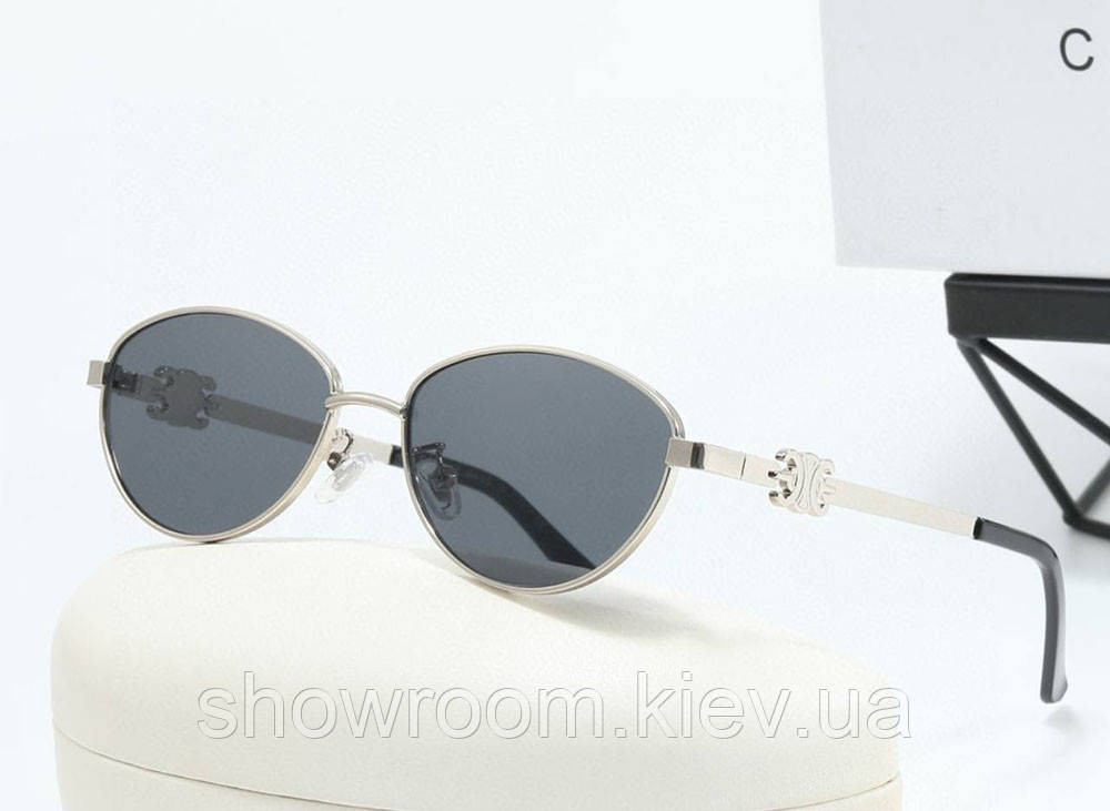 Жіночі брендові сонцезахисні окуляри CL 40246 silver Київ - фото 1