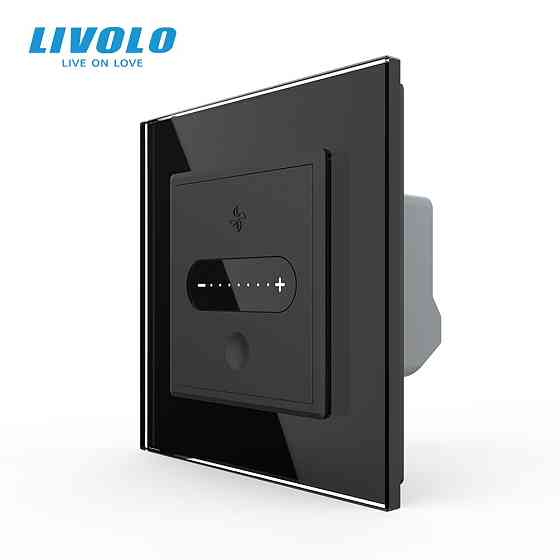 LIVOLO Розумний сенсорний прохідний/перехресний димер EC LIVOLO чорний матове скло Коломыя