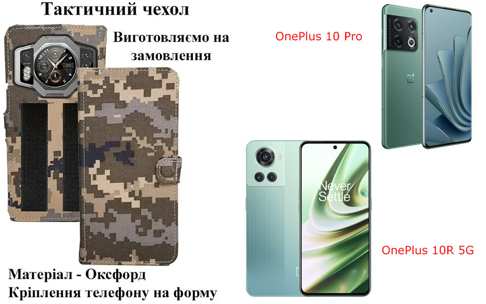 Тактический чехол для Motorola Edge 50 Neo, Edge 50 Pro, крепится к снаряжению на липучке Киев - изображение 1
