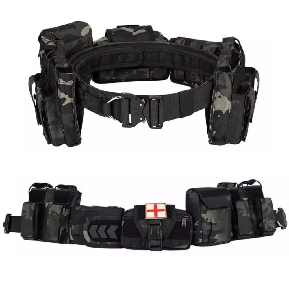 Пояс модульный разгрузочный Yakeda с подсумками и системой Молли Черный камуфляж Винница - изображение 6