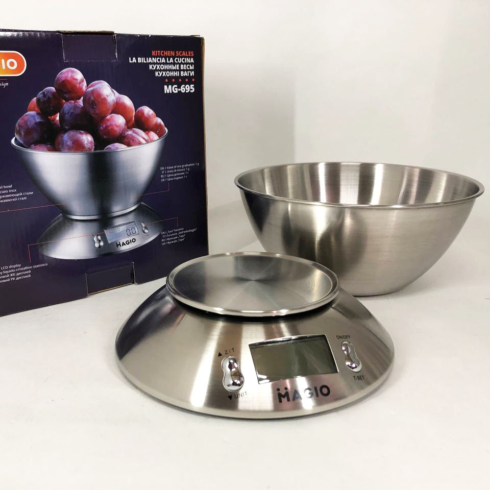 Пищевые весы для продуктов MAGIO MG-695, Весы настольные со съемной чашей кулинарные для кухни OR-47 Львов - изображение 4