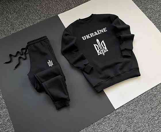 Чорний весняний костюм UKRAINE з тризубом M Чернівці