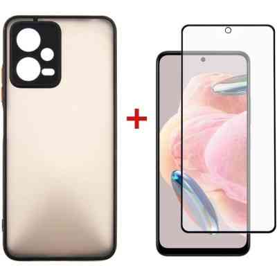 Чохол до мобільного телефона Dengos Kit for Xiaomi Redmi Note 12 5g case + glass (Black) (DG-KM-28) Вінниця