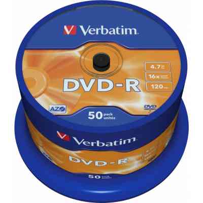 Диск DVD Verbatim 4.7Gb 16X CakeBox 50шт (43548) Вінниця