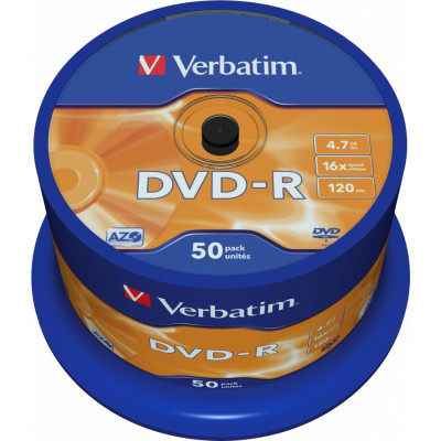 Диск DVD Verbatim 4.7Gb 16X CakeBox 50шт (43548) Вінниця - фото 1