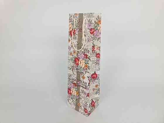 Пакет бумажный подарочный под бутылку  12/9/36(артBUT-62) (12 шт) Харків