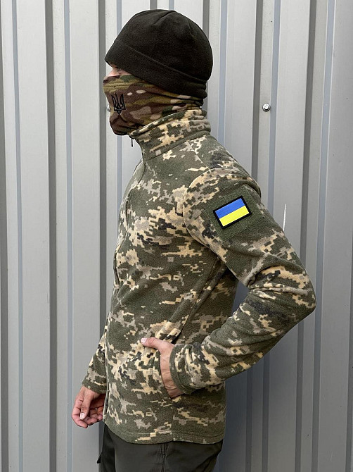 Тактична флісова кофта армійська фліска для військових ЗСУ військова камуфляж Одеса - фото 2