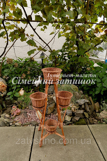 Підставки для квітіз з лози на 4 горшка Киев - изображение 4