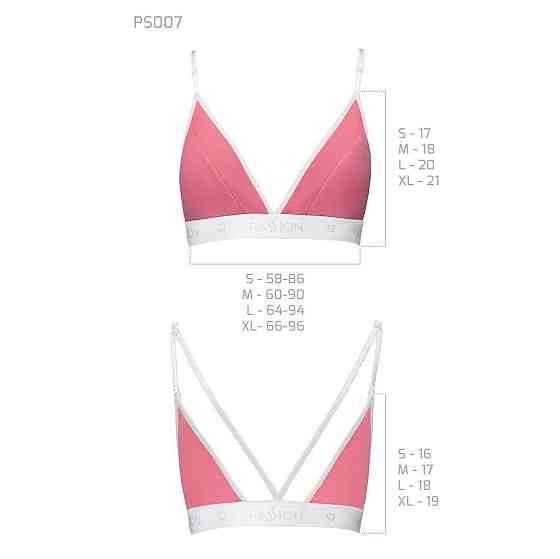 Спортивний топ з подвійними бретелями Passion PS007 TOP L, pink Sex Aura Київ
