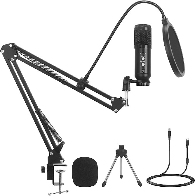 Конденсаторний мікрофон USB YOLIYOQU Луцьк - фото 1