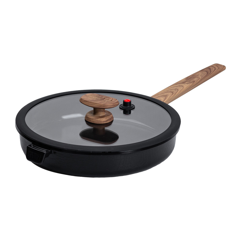 Алюминиевая сковорода с керамическим антипригарным покрытием 3,2 л Ø 28 см черная MGC HP-4-459B Киев - изображение 1