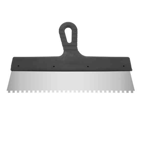 Шпатель із нержавіючої сталі, 350 мм, зуб: 6×6 мм INTERTOOL KT-2356 Київ