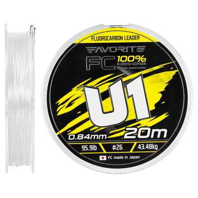 Флюорокарбон Favorite U1 FC 20m 26/0.84mm 95.9lb/43.48kg (1693.12.03) Винница