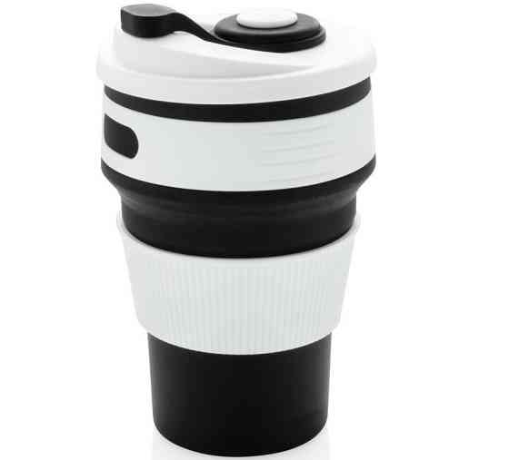 Чашка складна силіконова Collapsible 5332 350мл, чорна Винница