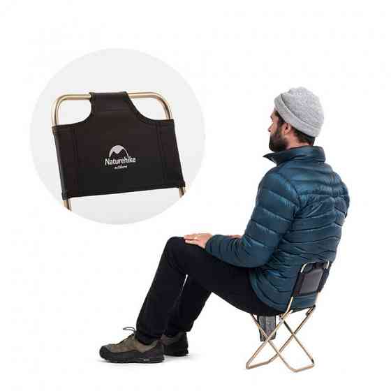 Раскладной стул со спинкой Naturehike MZ01 NH18M001-Z (Черный) Винница