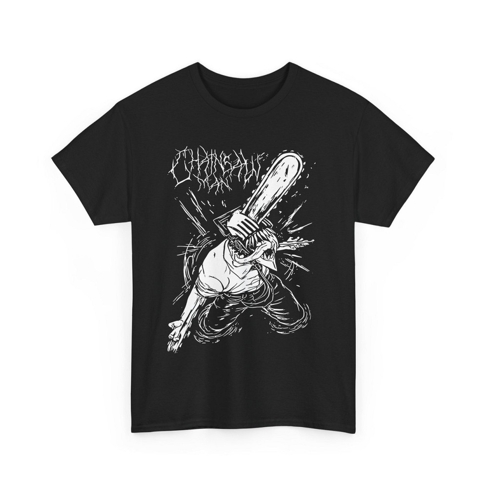 Футболка з аніме принтом Людина-бензопила оверсайз (S/M/L) Чорний AnimeJ0379 Дніпро - фото 4