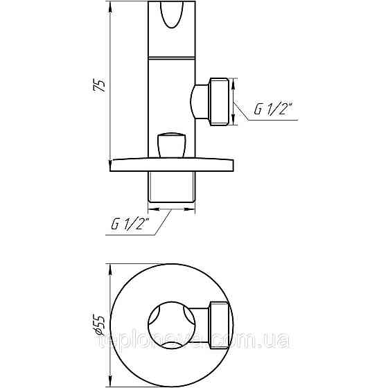Кран полуоборотный угловой SOLOMON 1/2″х1/2″ 9081 Черновцы