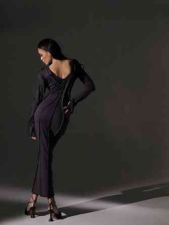 Женское силуэтное макси платье с длинным рукавом вискоза Одесса