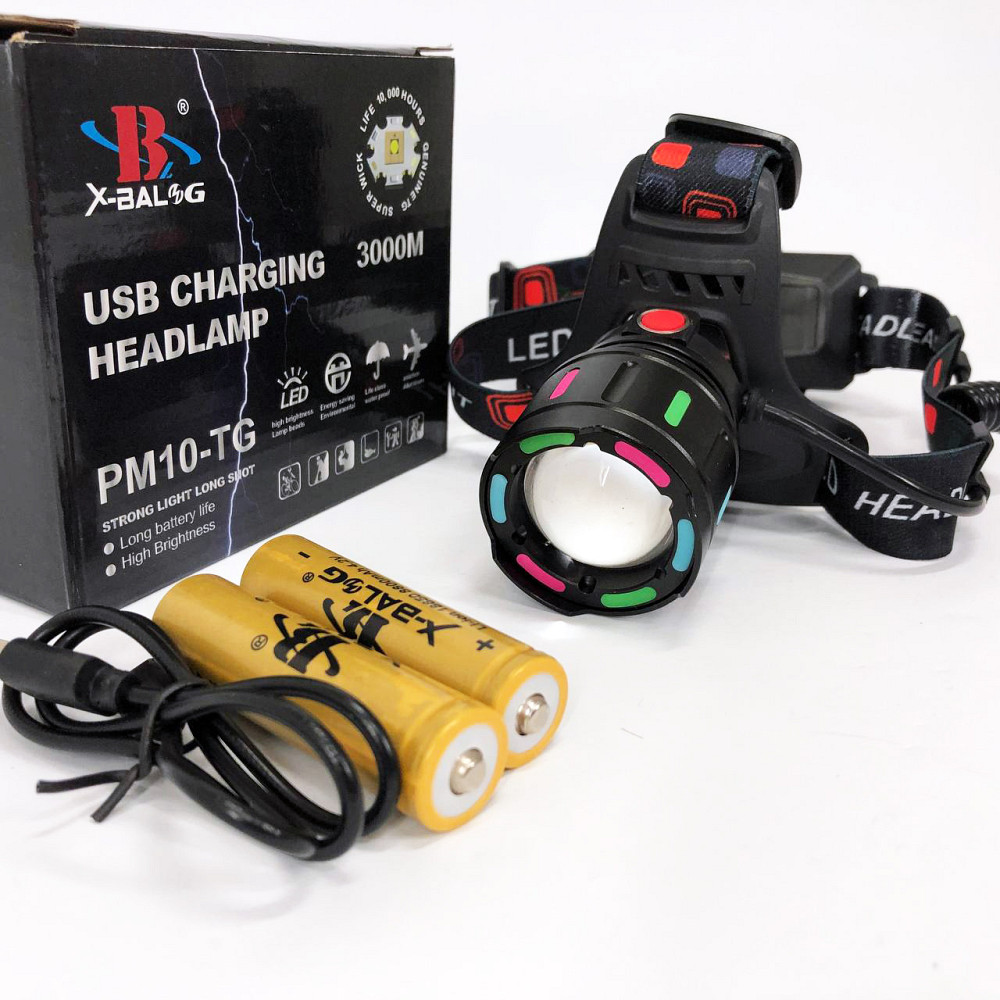 Ліхтар на голову для ЗСУ, Легкий налобний ліхтар для риболовлі Налобний яскравий WC-49 Львів - фото 7