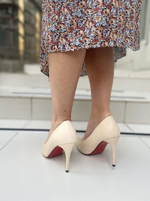 Loretta Туфлі жіночі LORETTA бежеві еко-шкіра каблук 10см 39р. (3735) Коломия - фото 5