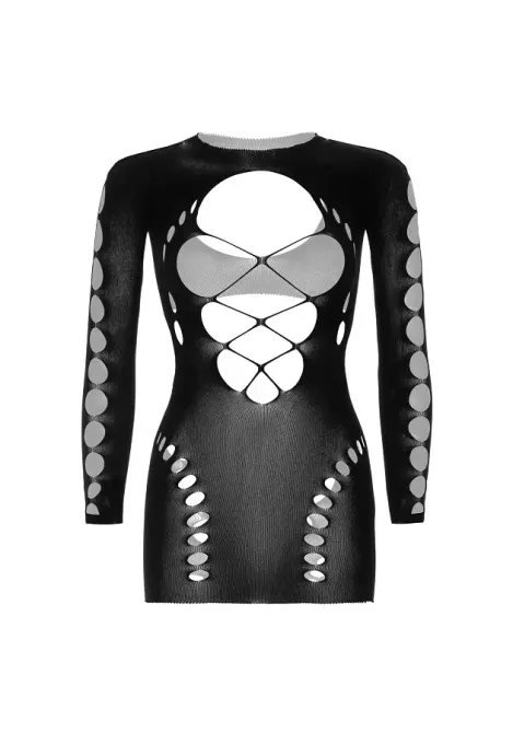Безшовна мінісукня Leg Avenue Long sleeve cut out mini dress One size Black Львів - фото 5