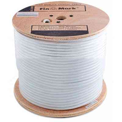 Кабель телевизионный FinMark RG-690, CU, double shielding, 100м (F690BVcu-WB_100_white) Винница