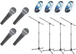 Микрофон Shure Sm 58 Lce - Zestaw 4 Mikrofony + Statywy + Kable Киев
