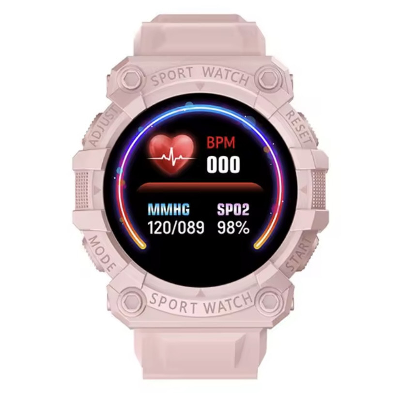 Cпортивний смарт годинник 46 мм циферблат рожевий Київ - фото 1