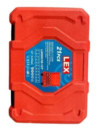 Набір головок LEX LXISS21E-12T — 21 предмет, Cr-V сталь, 1/2" привод Львів