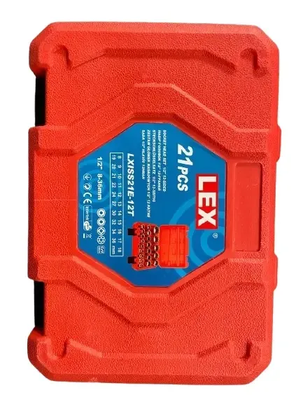 Набір головок LEX LXISS21E-12T — 21 предмет, Cr-V сталь, 1/2" привод Львів - фото 2