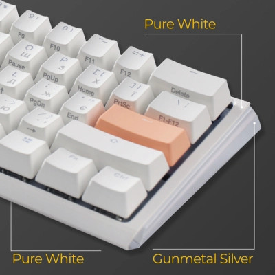 Клавиатура Ducky One 3 Mini Cherry MX Brown RGB UA USB White (DKON2161ST-BUAPXPWWWSC1) Винница - изображение 7