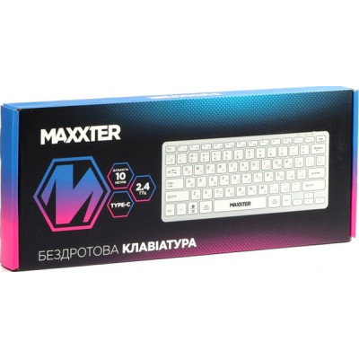 Клавиатура Maxxter KBW-C01S-UA Wireless UA White (KBW-C01S-UA) Винница - изображение 5