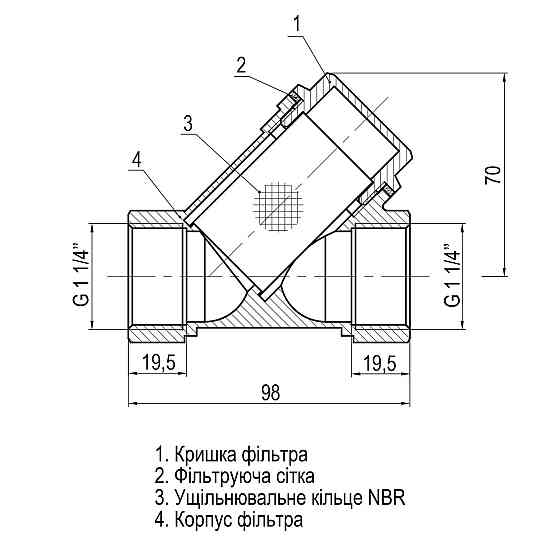 Фільтр грубого очищення SOLOMON 1 1/4″ 8011 (8017) (000001452) Київ