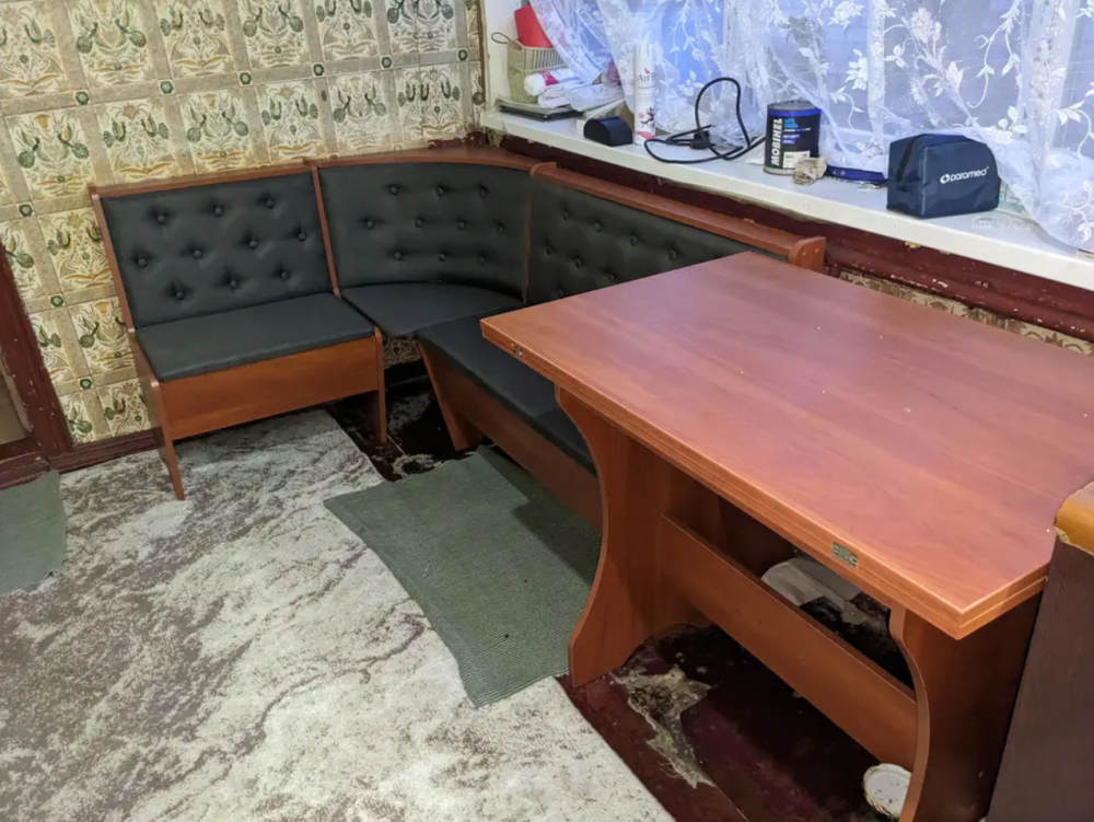 М'який кухонний куточок Сімейний - Яблуня (Куток+стіл+2 табуретки) 114 см х 154 см Львів - фото 5