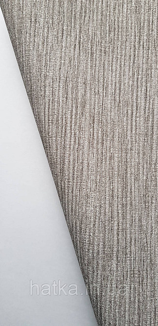 Шпалери вінілові на флізеліні Rasch Golden Hour метрові тонка смужка соломка під тканину темно-сірі Київ - фото 1