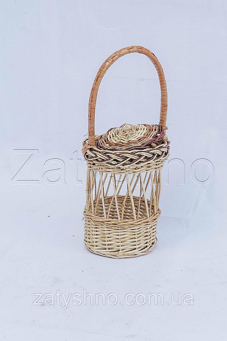 Кошик із лози | декоративний кошик із лози | кошики з лози Київ - фото 2