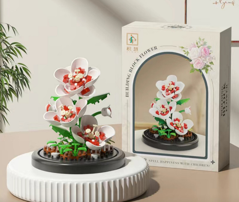 Конструктор 3D Цветы на подставке 120–190 деталей | Декоративный букет | Блочный конструктор для детей и доро Киев - изображение 6