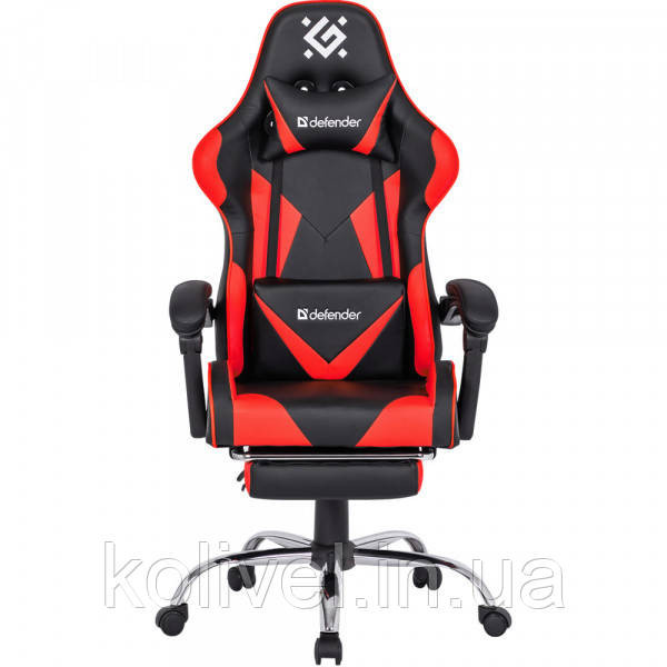 Крісло ігрове Defender Pilot, 60мм поліуретан, Black/Red (64354) Киев - изображение 2