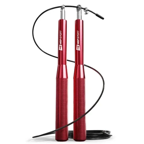 Скакалка Crossfit з алюмінієвими ручками Hop-Sport A020 червоний - чорний Київ - фото 2