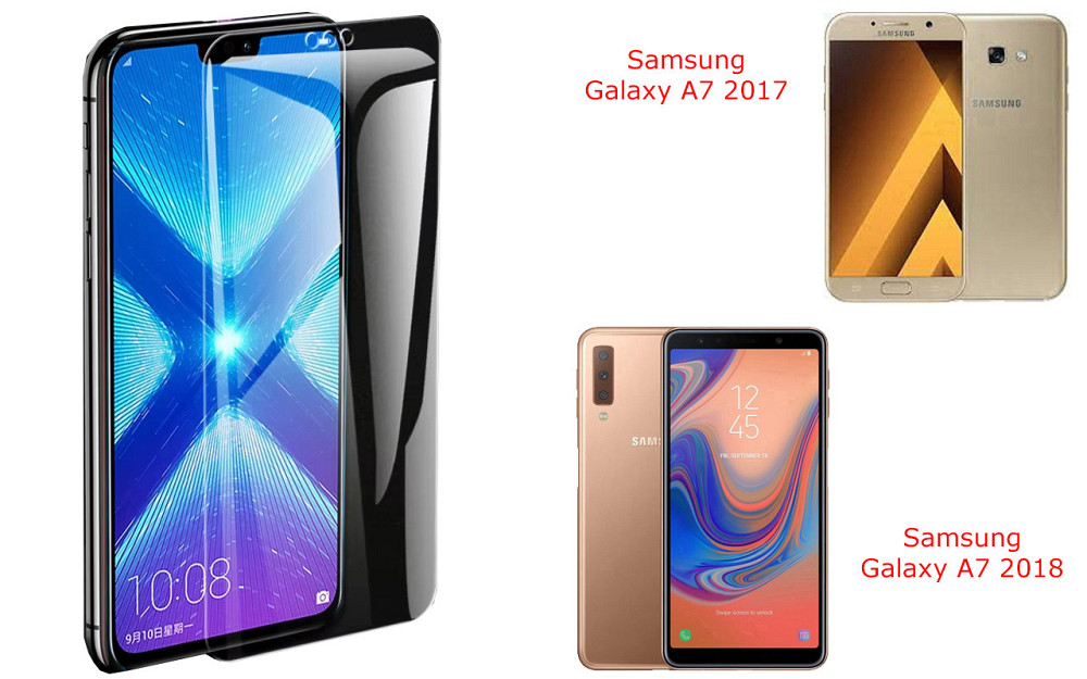 Захисне скло NeoGlass для Samsung Galaxy A7 2017, Galaxy A7 2018 – надпрозоре та стійке Київ - фото 2