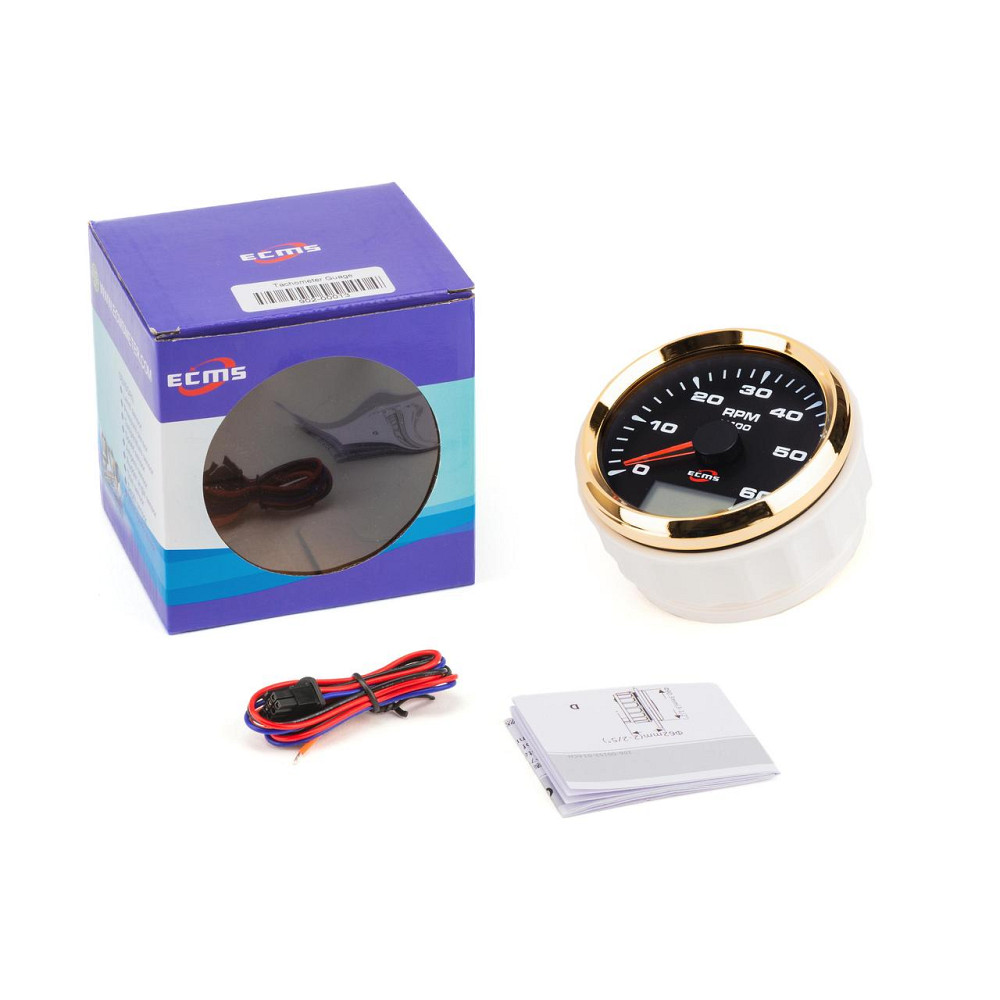 Тахометр з мотогодинами для човнів катерів тракторів Ecms Діаметр 85Мм Київ - фото 4