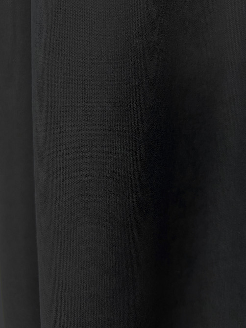 Комплект коротких штор VR-Textil Микровелюр Petek YL № 2017ш Черный 140х170 см 2 шт (35-0434) Киев - изображение 6