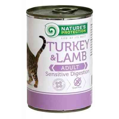 Консерви для котів Nature&apos;s Protection Adult Sensitive Digestion Turkey &amp; Lamb 400 г (KIK24635) Вінниця