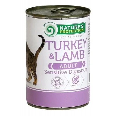 Консерви для котів Nature&apos;s Protection Adult Sensitive Digestion Turkey &amp; Lamb 400 г (KIK24635) Вінниця - фото 1