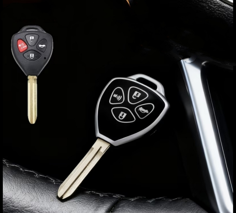 Защитный чехол для автомобильного ключа Toyota на 4 кнопки Черный Смела - изображение 5