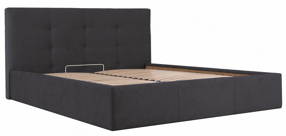 Ліжко Двоспальне Manchester Comfort 160 х 190 см Місті Dark Grey З підйомним механізмом та нішою для білизни Темно-сірий Дніпро - фото 16