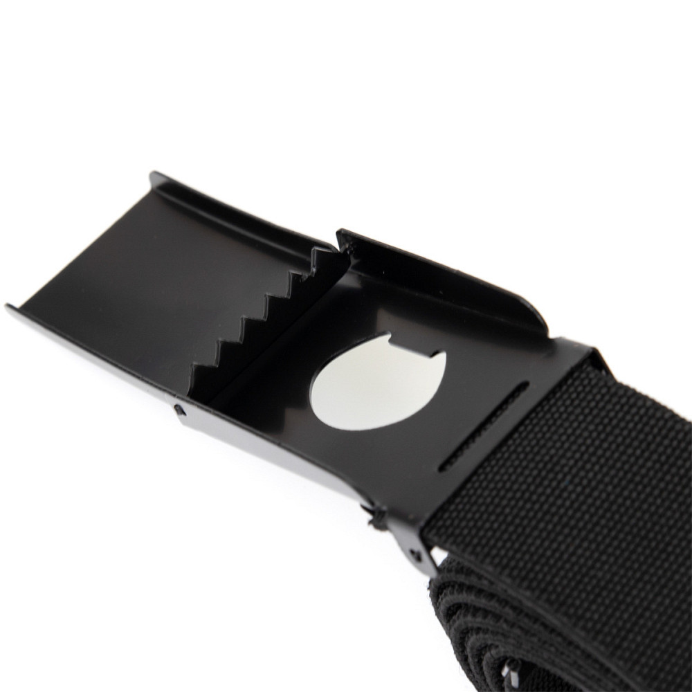 Текстильный ремень с черной пряжкой Vintage 20530 Черный Киев - изображение 4